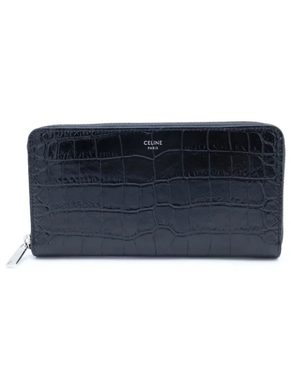 Celine Large Zip Around Zip Wallet Croco